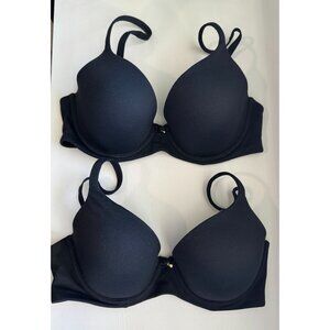 Soma Embraceable Full Coverage Bra Solid Black Underwire Size 32D Lot of 2 Bras
